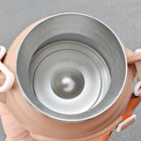 Qfdian  Large Capacity 316 Stainless Steel Vacuum Insulated Cup Portable Straw Belly Cup Children Student Outdoor Travel Thermos Bottle