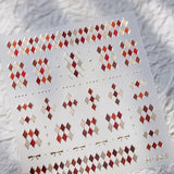 Qfdian 1pcs White 5D Pearl Lace Wave Lines Nail Art Stickers Elegant Exquisite Nail Decoration Decals DIY Self Adhesive Transfer Slider