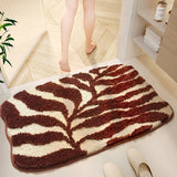 Qfdian  Colorful Tufted Bath Mat - Plush Microfiber, Fast Drying & High Absorbency, Non-Slip TPR Backing, Thick Bathroom Rug for Home