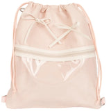 Qfdian Drawstring Bow Pleated Shoulder Crossbody Bags Transparent Casual Travel Ita Bag Fashion Ins Sweet Women Backpacks Y2k Aesthetic