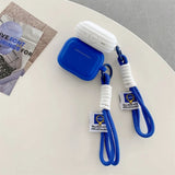 Qfdian Klein Blue Snow White Solid Color block Silicone Earphone Case For AirPods pro 2 Bluetooth Charging Box Cover For AirPods 2 3 4