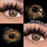 Qfdian  1pair IKEREL Color Contact Lenses for Eyes Blue/Brown/Gray/Green Softlens Natural Eye Contacts Yearly Cosmetics Pupils