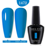 Qfdian  15ml UV Gel Nail Polish Semi Permanent Gel Varnish Enamel Brown Nail Gel Design Red Nails Art Nude Color Glitter Manicure