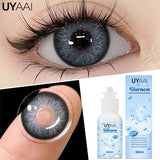 Qfdian 60ML Lenses Solution Set 1 Pair Hot Sales Colored Contact Lenses for Eyes with ICE COOL Contact Lenses Solution Liquid