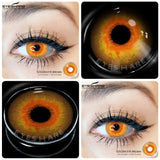 Qfdian Cosplay Contact Lenses 1Pair Colored Contact Lenses for Eyes Black Lenses White Eye Lenses Contact Lenses for Halloween