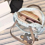 Qfdian Transparent Jk Girls Kawaii Women's Handbags Casual All Match Star Print Underarm Bag Y2k Aesthetic Fashion Shoulder Bags Trendy