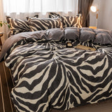 Bedding set Polyester Zebra pattern Duvet Cover Pillowcase Bed Sheet Fashion Bed sets King Queen Twin Size