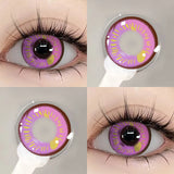 Qfdian   Anime Cosplay Colored Contact Lenses  Red Lens Blue Pupils Halloween MakeUp Beauty Women Cosplay Colorful Lenses