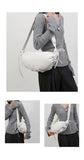 Qfdian Nylon Vintage Women Trendy Shoulder Bag Grunge Fashion Casual All Match Handbags Y2k Aesthetic Simple Office Lady Crossbody Bags