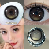Qfdian  1 Pair Pink Brown Colored Contact Lenses Natural Pupil Lenses Big Eye Cute Makeup Lenses Purple Lenses Korean Style Lens