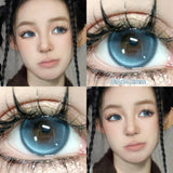 Qfdian  1 Pair Pink Series Contact Lenses for Eyes Beauty Pupils Makeup Eye Lenses for Myopia Natural Color Lenses Blue Lenses