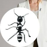 Qfdian  Fashionable and minimalist black and yellow ant brooch, versatile daily couple charm jewelry accessories, gifts