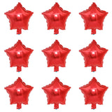 Qfdian  18inch Gold Star Foil Balloons Black Red Silver Five Star Balloon Set Birthday Party Decor Baby Shower Gender Reveal Decoration