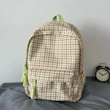Qfdian  Sweet Y2k Aesthetic Fashion Backpacks Women Casual Chic Plaid Schoolbag Japanese Trendy All Match College Students Laptop Bags