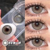 Qfdian  2pcs/pair Blue Colored Contact Lenses For Eyes Makeup Fashion Beauty Soft Contact Lenses Natural Brown Cosmetic Eye Lens