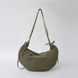 Qfdian Nylon Vintage Women Trendy Shoulder Bag Grunge Fashion Casual All Match Handbags Y2k Aesthetic Simple Office Lady Crossbody Bags
