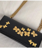 Qfdian Luxury Design Fashion Butterfly Chain Shoulder Bags Y2k Aesthetic Office Lady Chic Underarm Bag Women Elegant Purse and Handbags