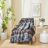 Qfdian  Sofa Cover Blanket Bay Window Blankets Knitted Rug Ethnic Style Air Conditioning Nap Cover Blankets Outdoor Camping