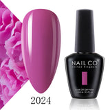 Qfdian  15ml 334 Blue Pink Colors Nail Gel Polish Soak Off UV LED Nail Lacquer Varnish Semi Permanent Nail Art Gel For Nail Art