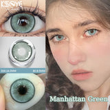 Qfdian Contacts Colored Lenses 2Pcs New Product Myopia Degree 0 to -8.00 Cosplay Series Soft Lens EyeBeauty Pupil