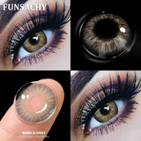 Qfdian  1Pair New Colored Contact Lenses for Eyes Big Black Eye Lens Natural Yearly Cosmetics Beauty Women Men Pupils Fast Ship