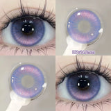 Qfdian  1pair Halloween Colored Contact Lenses With Cosplay Red Contact Lenses Blue Beauty Makeup Lens Purple Pupils Cute Lens
