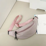 Qfdian  Y2k Aesthetic Streetwear Vintage Crossbody Bags Casual Simple Fashion All Match Shoulder Handbags Women Solid Simple Chest Bag