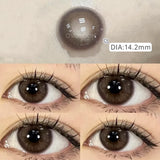 Qfdian  1 Pair/2pcs New Color contact Lenses for Bubble Series Eyes Fashion Natural gray Pupils Brown Beauty Makeup Color Lenses