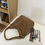 Qfdian Women's Backpack Multi-Purpose Bag Large Capacity Pure Color Design Versatile Commuter Crossbody Bag Personalized Trendyy Canvas Bag Shoulder Bag Backpack