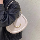 Qfdian 2025 New Y2k Aesthetic Simple Fairy Underarm Bag Women Trendy All Match Top-Handle Bags Vintage Casual Fashion Shoulder Handbags