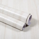 Qfdian 40CM X 1M Thickened Anti Fouling Waterproof Wood Grain Self-adhesive PVC Modern Furniture Decorative Wallpaper