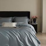 Qfdian 4Pcs Luxury Embroidery 1000TC Lyocell Eucalyptus Fiber Soft Silky Bedding Set Duvet Cover Set Bed Sheet/Fitted Sheet Pillowcases