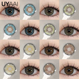 Qfdian  1 Pair Cleopatra Pupils Lens Yearly  For Eyes Blue Green Contact LensNatural Len Colorcon High Quality Lense