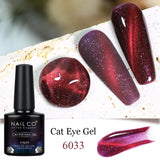 Qfdian  Transparent Cat Eye Gel polish Crystal Magnetic Gel Nail Polish Nail Semi Permanent Varnish UV Gel Nails Art Soak