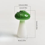 Qfdian  Mushroom Home Glass Vases Interior Decor Mini Desktop Flower Vases for Small Bouquets Room Decorations Home Tabletop Decor Gifts