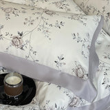 Qfdian Luxury Digital Printing Flowers and Plants Bedding Set Lyocell Eucalyptus Fiber Soft Silky Duvet Cover Bed Sheet Pillowcase 4Pcs