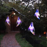 Qfdian  Hanging Ghost Halloween LED Luminous Ghost Children's Gift Scary Party Props Home Outdoor Courtyard Bar Hanging Ghost Decoration
