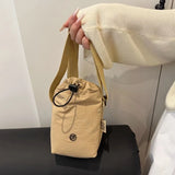 Qfdian  Streetwear Casual Simple Mini Cellphone Bags Y2k Aesthetic Fashion Trendy Shoulder Bag Women Vintage Pleated Handbags Crossbody