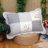 Qfdian  New Cotton Plain Pillowcase Soft and Skin Friendly Fashionable Countryside Style Quilted Fabric Pillowcase Printed Cushion Cover