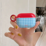 Qfdian Retro Plaid For Apple AirPods1/2 3 4 Pro 2 2nd Generation Wireless Bluetooth Earphone Charging Box Case Girl Soft Silicone Cover