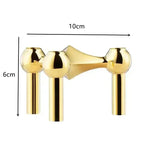 Qfdian Metal Molecular Structure Candle Holder Nordic Silver Candlestick Centerpiece Living Room Decoration Gift Home Decore Candelabra