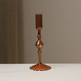 Qfdian  Retro Glass Candle Holder Wedding Supplies Candlelight Dinner Candlestick Props Ornament High Footed Candlestick Home Decoration