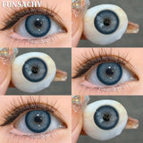 Qfdian  1 Pair Colorcon Eye Contact Lenses Natural Brown Gray Pupils for Eyes Cosmetics Yearly Blue Color Lens Green Softlens