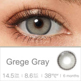 Qfdian（0~-6.0）Magister Colorcon 1 Pair Color Contact Lenses with Degree Myopia Lenses Grey Lenses Cosmetics Contact Lens Fast Delivery