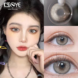 Qfdian 1 Pair High Quality Color Contact Lenses with Diopter Myopia Eyes graduated color Beauty Pupil Makeup Yearly
