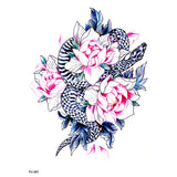 Qfdian  5 Styles Snake/Flower/horse Waterproof Temporary Tattoo Sticker Body Art Fake Tatoo Men Tattoo sleeve Tatuajes  Temporales