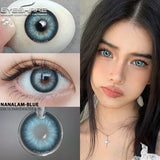EYESHARE 1 Pair Big Eye Korean Lenses Colored Contact Lenses for Eyes Fashion Contact Lenses Yearly Blue Lenses Gray Eye Lenses