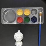 Qfdian  ‌Mini Jewelry Tray Ceramic Watercolor Palette Square Painting Mixing Tray Portable Art Supplies for Journal Watercolor Painting