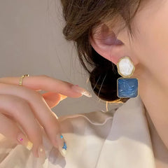 New Fashion Vintage Resin Geometric Drop Earrings for Women Charms Pendant Jewelry Party Gifts