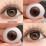 Qfdian  2pcs Blue Bow Brown Bow Contact Lenses For Makeup Eyes Naturl Eye Color Lenses Beauty Cosmetics Pupils Gray Brown Lenses